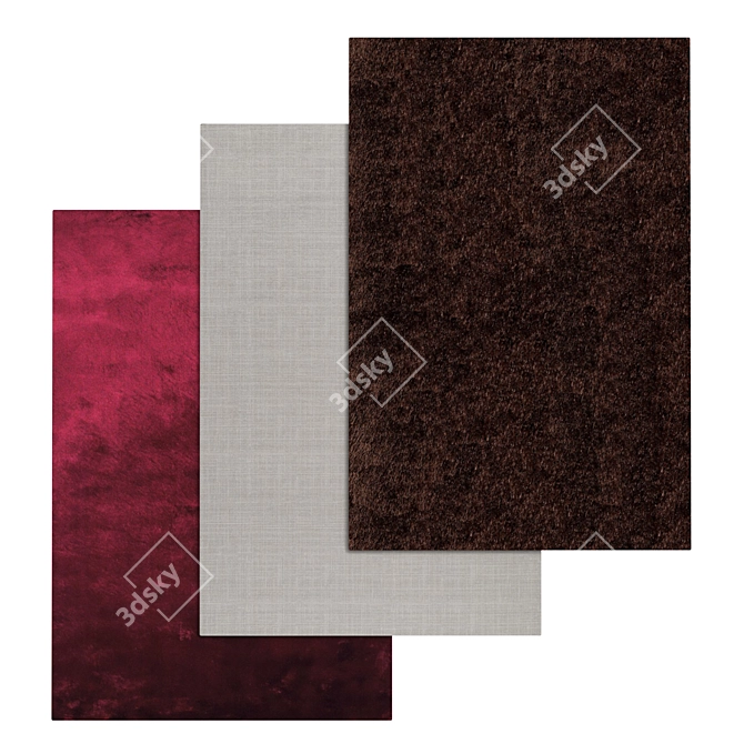 Luxury Rug Set | High-Quality Textures 3D model image 1