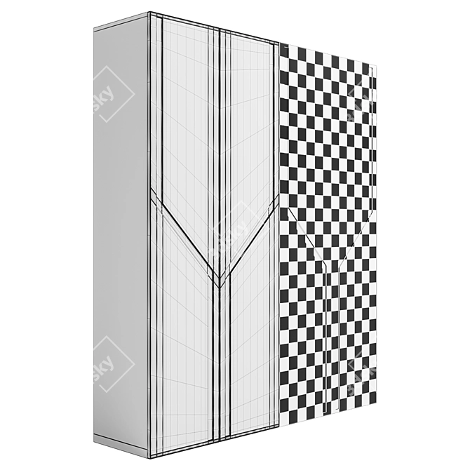 Custom Contemporary Wardrobe 3D model image 3