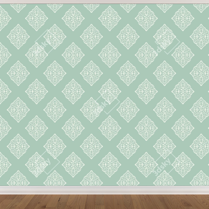 Seamless Wallpaper Set: 3 Colors 3D model image 3