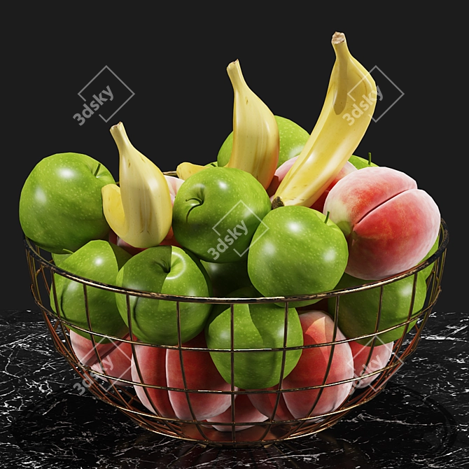 Fresh Harvest Fruit Set 3D model image 1