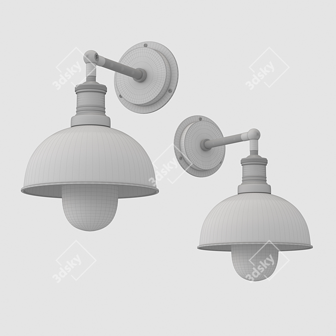 Brooklyn Dome Wall Lamp 3D model image 2