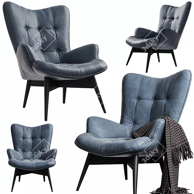 Vintage Elegance: KARE Angels Wings Armchair 3D model image 2