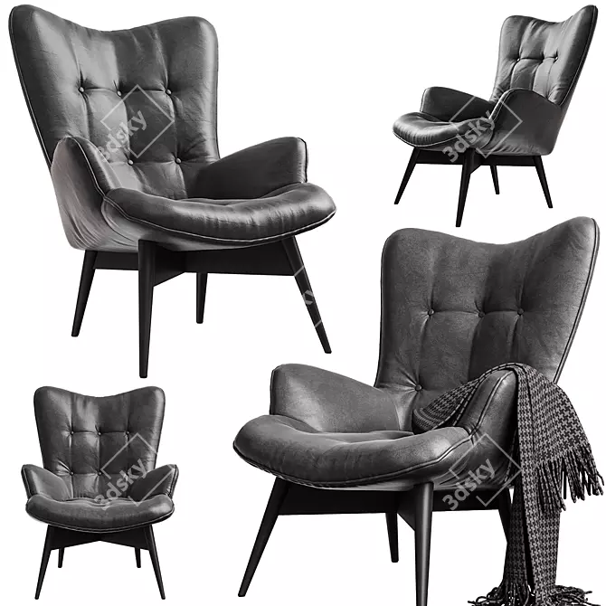 Vintage Elegance: KARE Angels Wings Armchair 3D model image 4