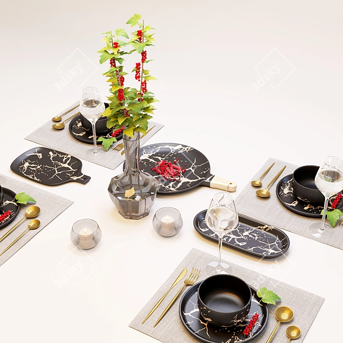 Elegant Rome Marble Set 3D model image 3