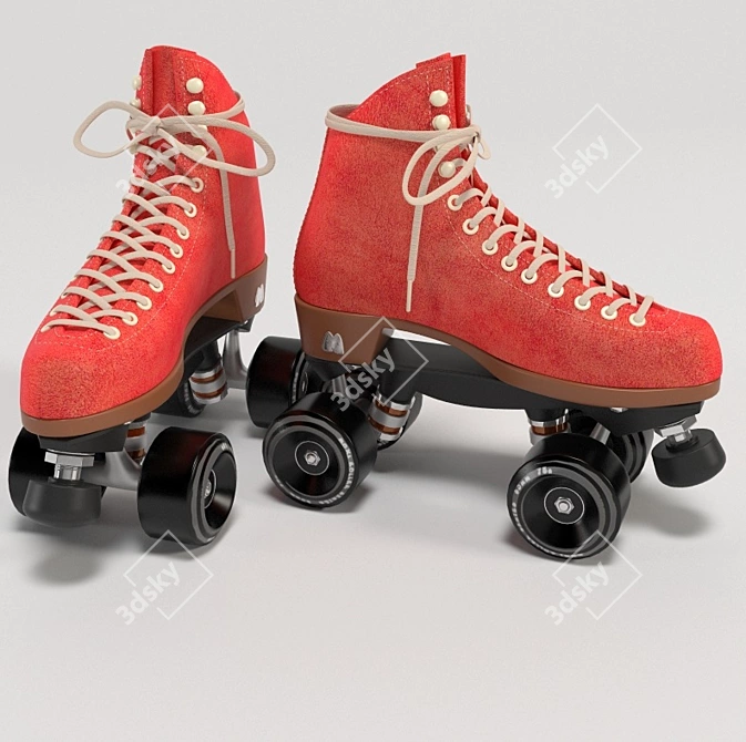 Classic Roller Skates: High-Quality Design 3D model image 5