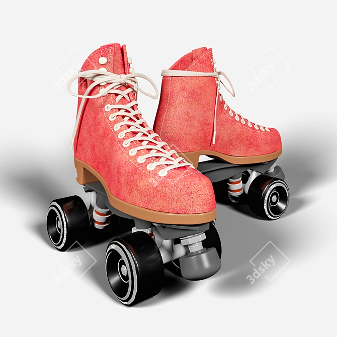 Classic Roller Skates: High-Quality Design 3D model image 7