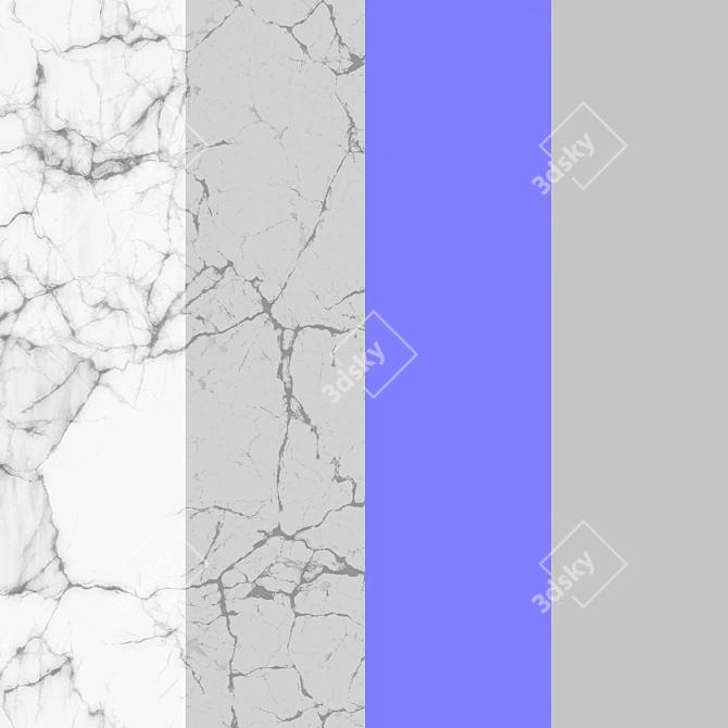 Elegant White Carrara Marble 3D model image 5