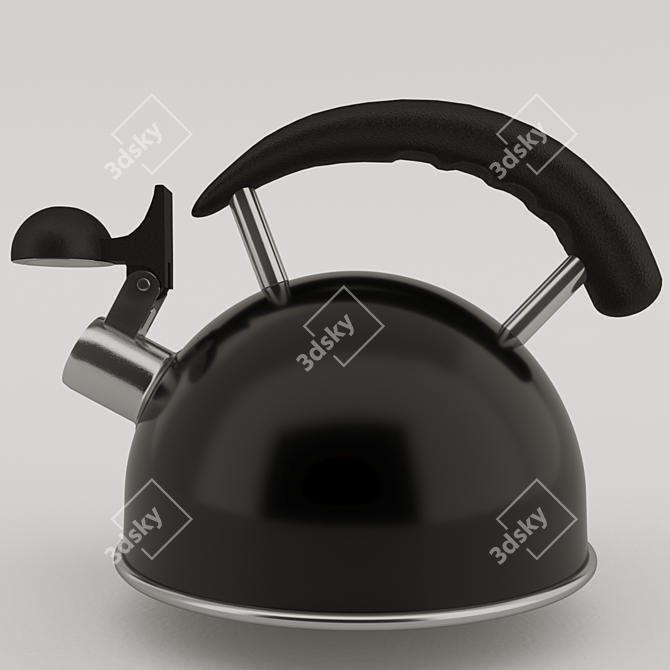 Title: Sleek Modern Teapot: Detailed Model 3D model image 1