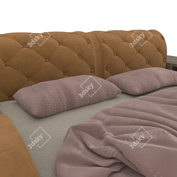 Florence Bed: Stylish Comfort for a Restful Sleep 3D model image 2