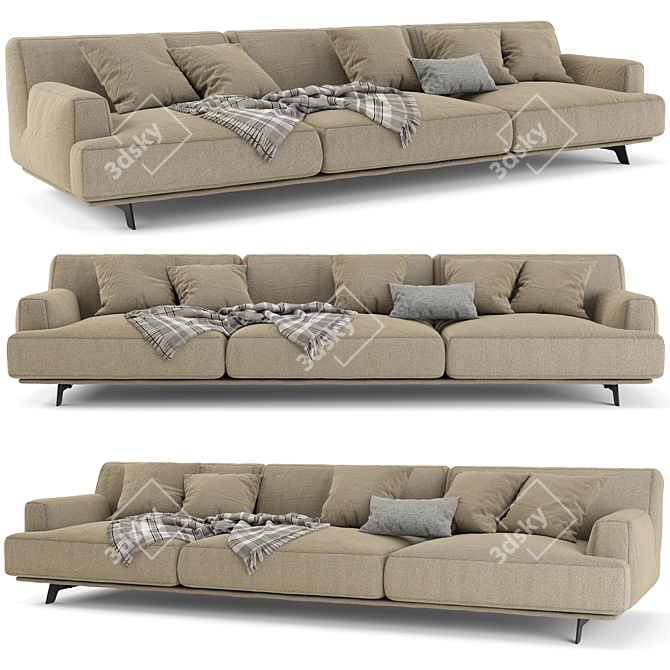 Modern Poliform Tribeca Sofa 3D model image 1