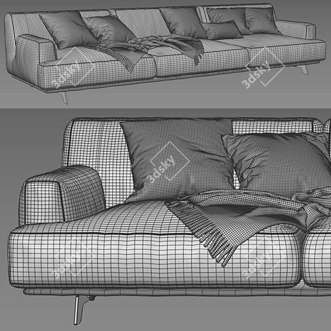 Modern Poliform Tribeca Sofa 3D model image 3