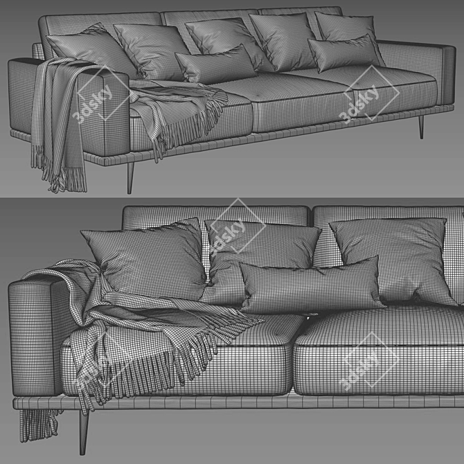 Modern BoConcept Carlton Sofa 3D model image 3