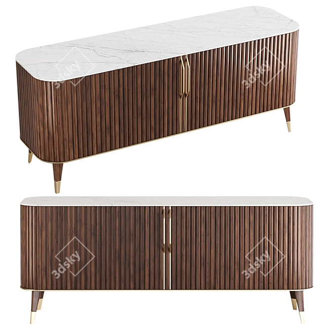 Eden-Rock Sliding Door Sideboard 3D model image 2