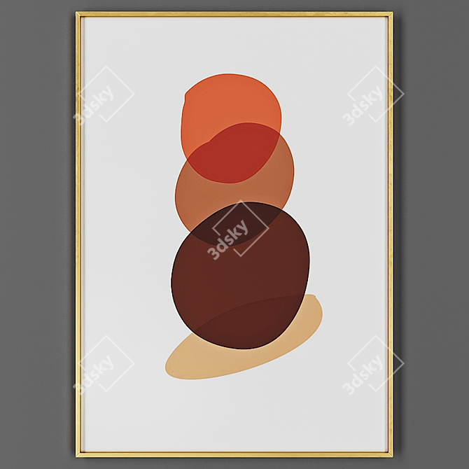 Elegant Frame Artwork 3D model image 1