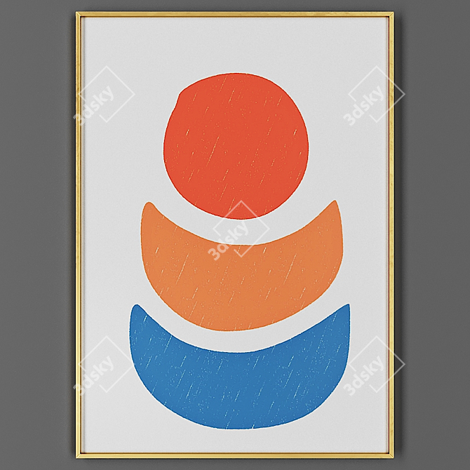 Elegant Framed Artwork 3D model image 1