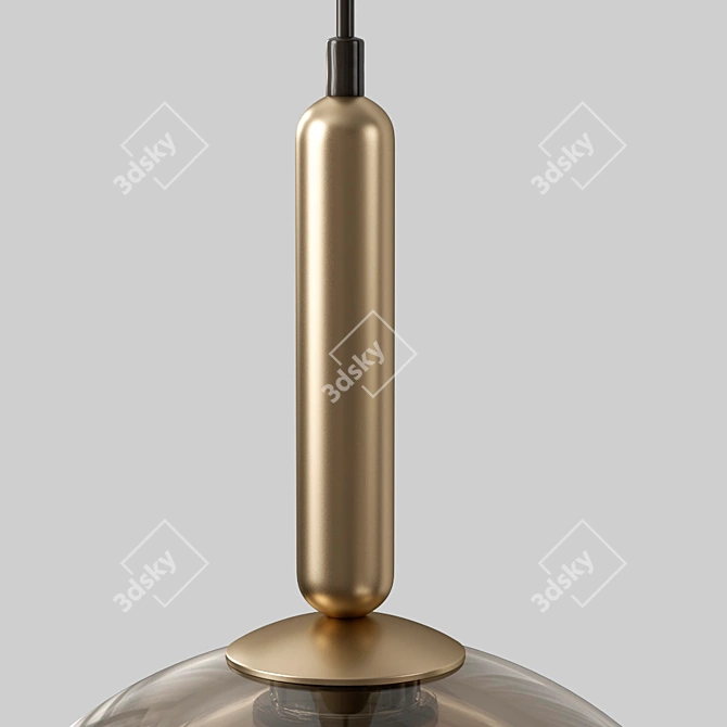 Golden Amber Pendant Lamp 3D model image 8