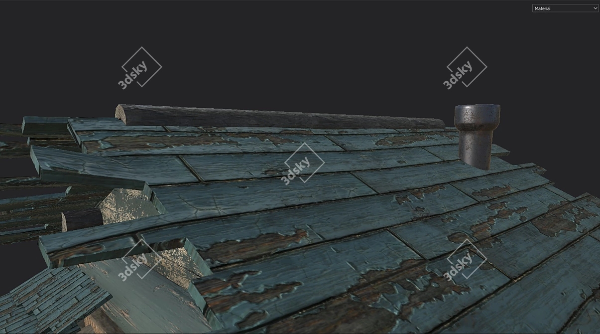 Charming Cottage with Broken Door 3D model image 4