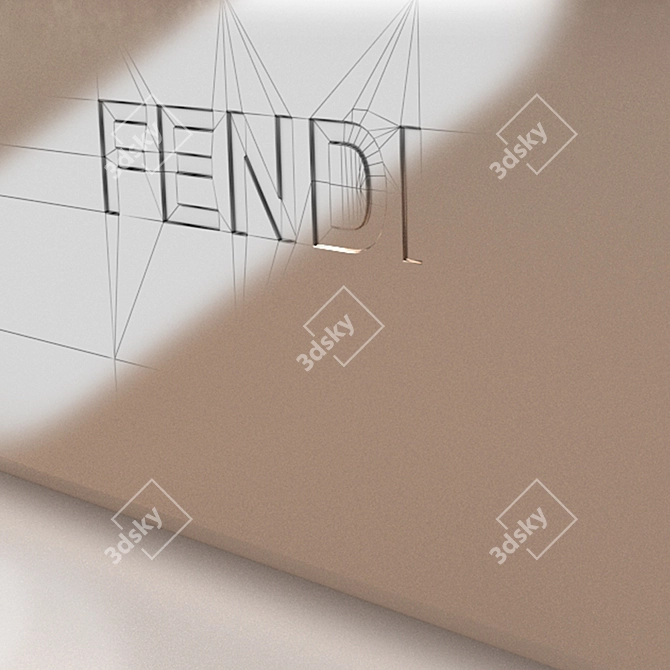 Elegant Fendi Morris Table 3D model image 5