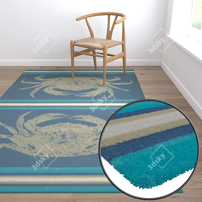 Title: Luxurious Rug Set 3D model image 5