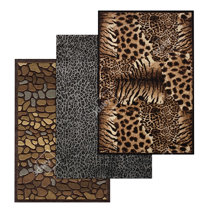 Luxury Carpet Set: High-Quality Textures for Captivating Interiors 3D model image 1