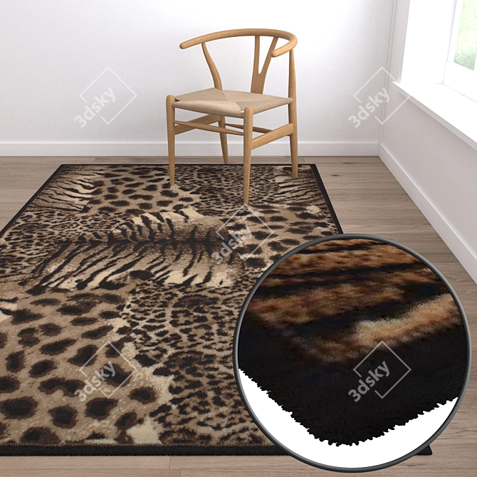 Luxury Carpet Set: High-Quality Textures for Captivating Interiors 3D model image 5