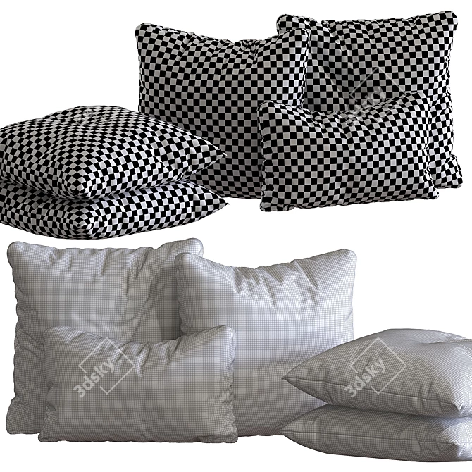 Cozy Comfort Pillow Collection 3D model image 3