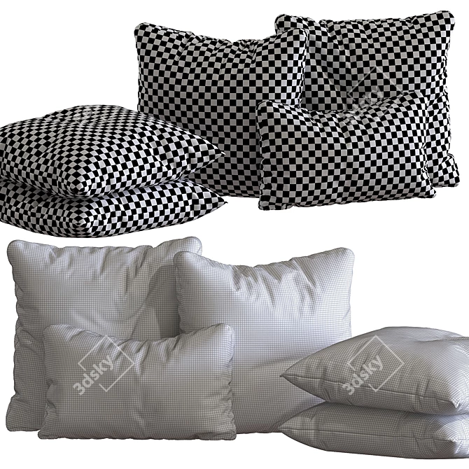 Cozy Comfort Pillows Collection 3D model image 3