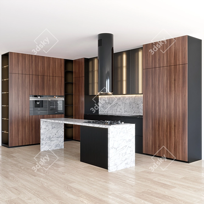 Siemens Kitchen 17: Stylish and Efficient 3D model image 2