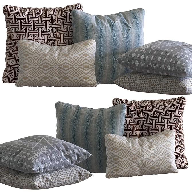 Cozy Dreams: Pillows Collection 3D model image 2