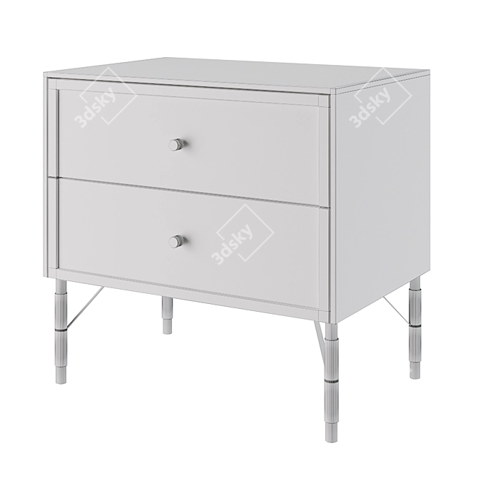 Lunar Gray Nightstand 3D model image 2