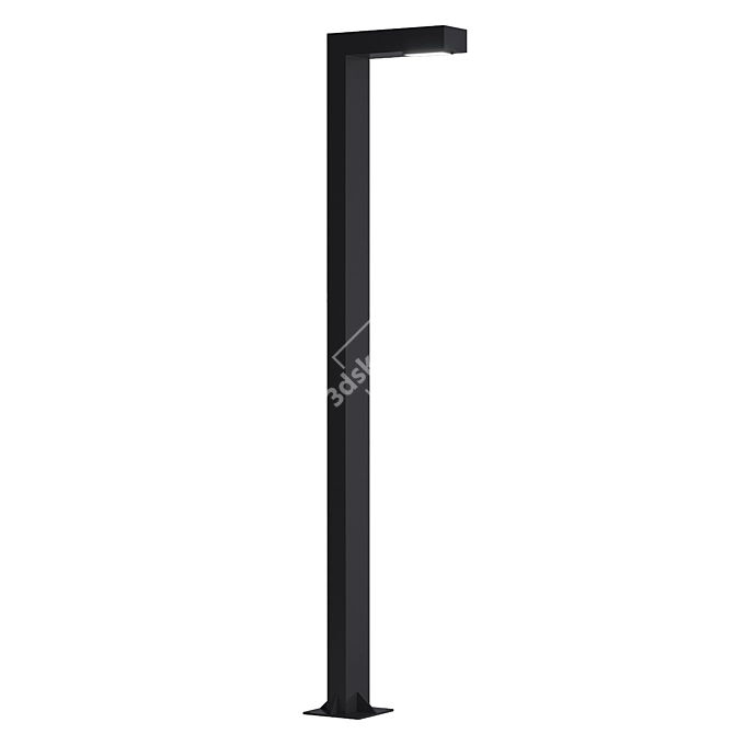 Premium Aluminum Street Lighting Pole 3D model image 1