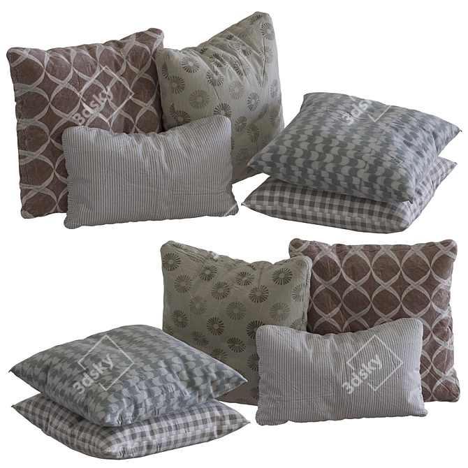 Cozy Dreams Pillow Selection 3D model image 1