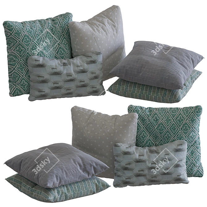 Dreamy Comfort Pillow Collection 3D model image 1