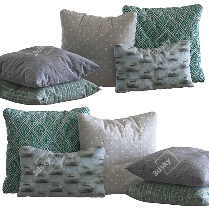 Dreamy Comfort Pillow Collection 3D model image 2