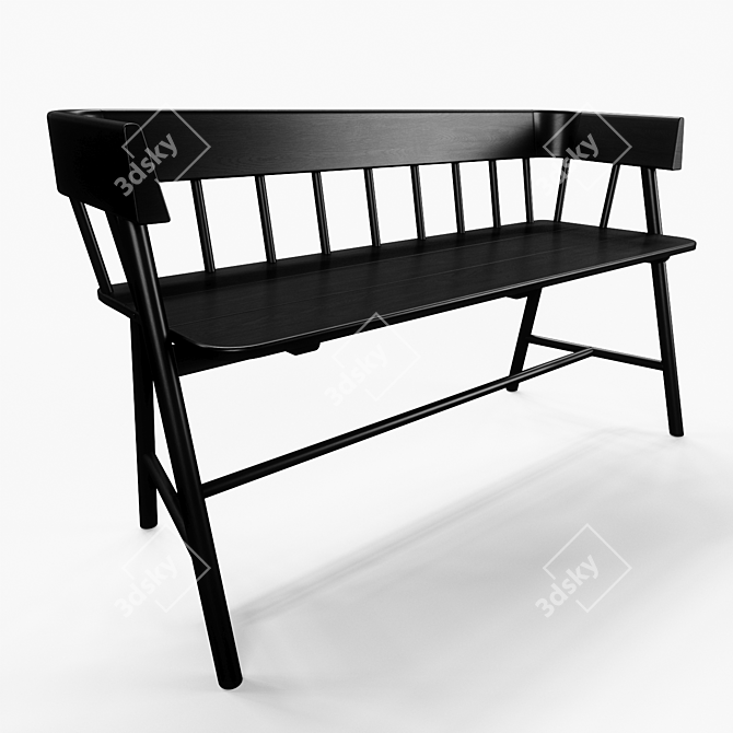 HKLiving Teak Wood Garden Bench 3D model image 2