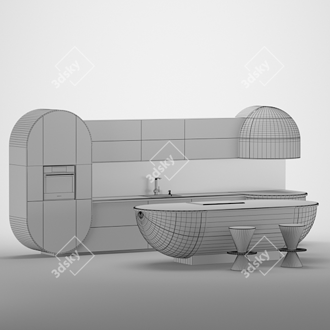 Modern Fantasy Kitchen 3D model image 2