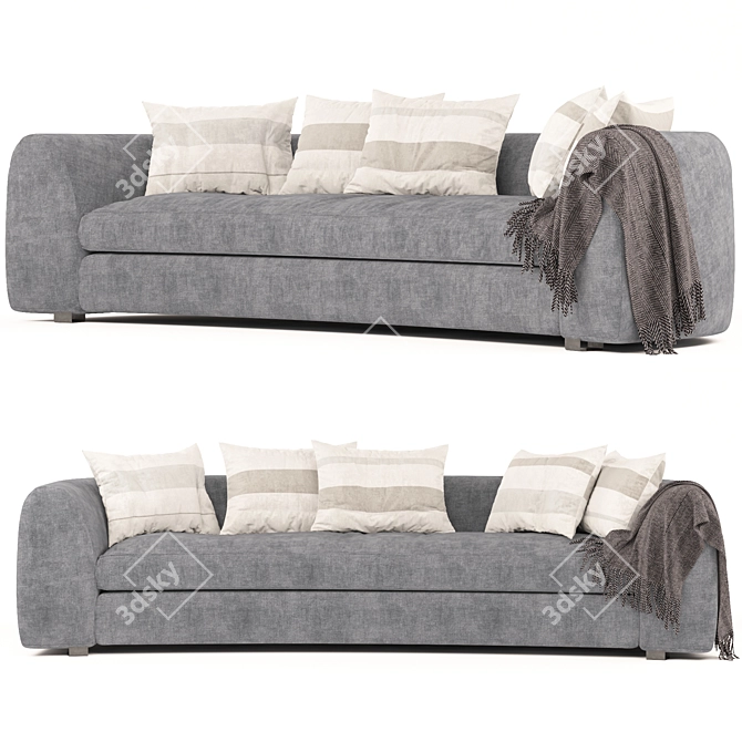 Cozy Cushion Sofa 3D model image 1