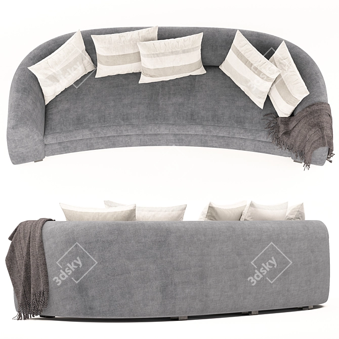 Cozy Cushion Sofa 3D model image 2