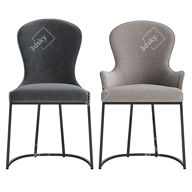 Elegant Flexform Mood You Dining Chair 3D model image 4