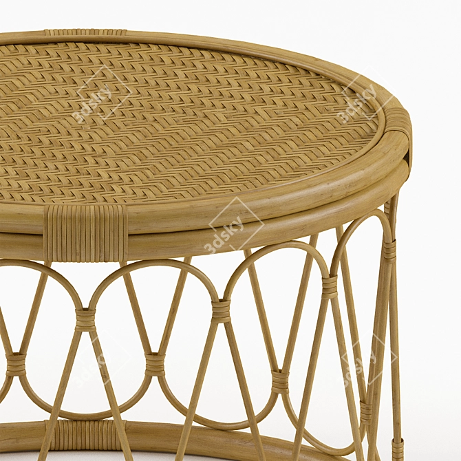 Adairs Rattan Honey Coffee Table 3D model image 2