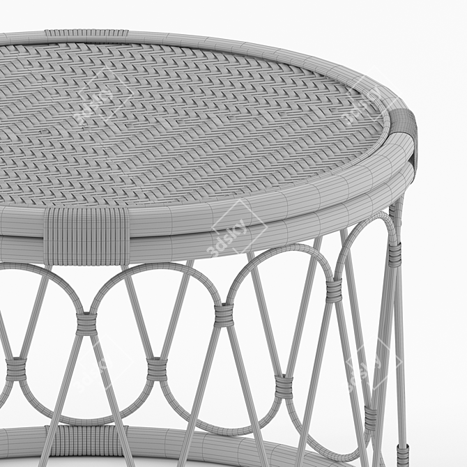 Adairs Rattan Honey Coffee Table 3D model image 3