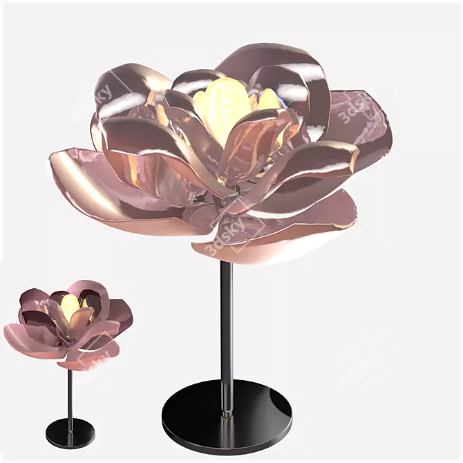 Pink Blossom Table Lamps 3D model image 1