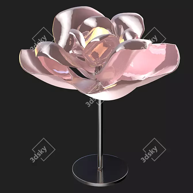 Pink Blossom Table Lamps 3D model image 3