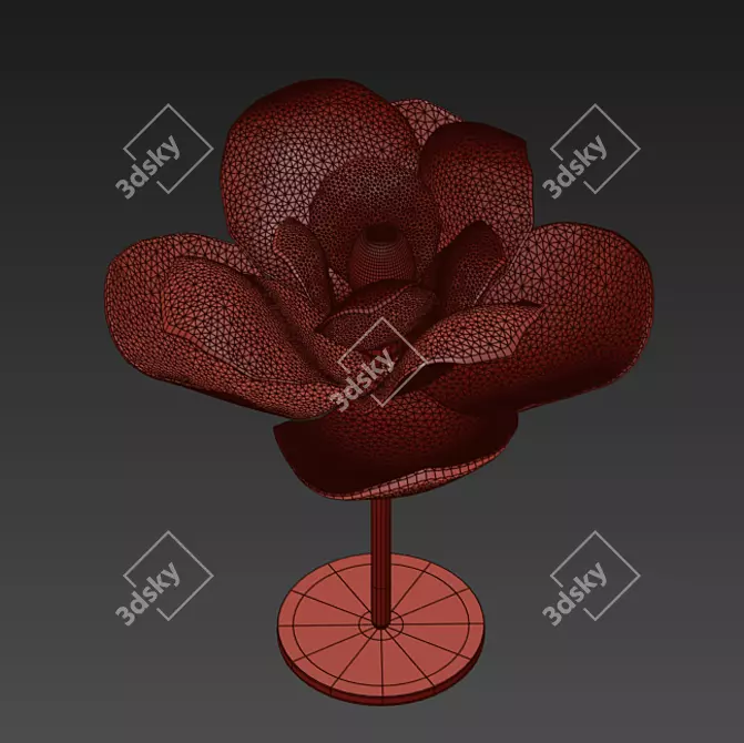 Pink Blossom Table Lamps 3D model image 5