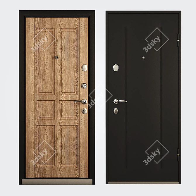 TOREX DELTA-100 Steel Entrance Door 860x2050 3D model image 2