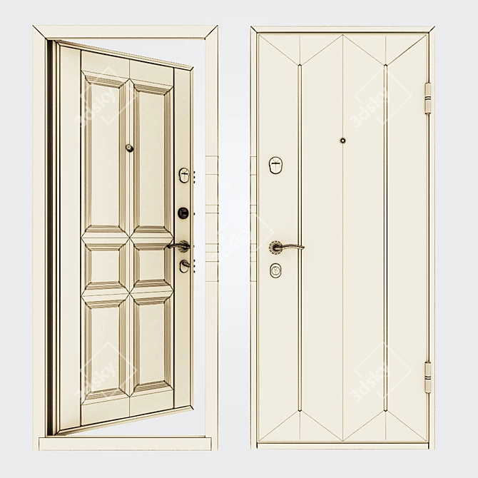 TOREX DELTA-100 Steel Entrance Door 860x2050 3D model image 4