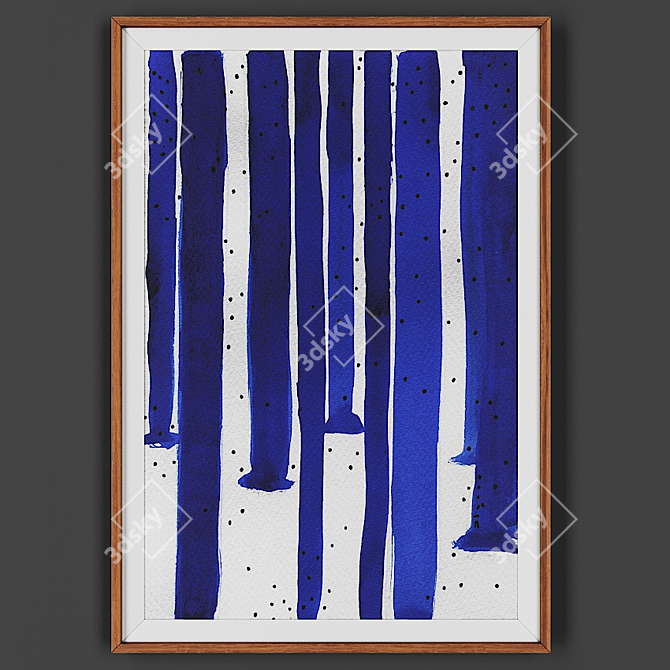 Wooden Frame Painting 3D model image 1