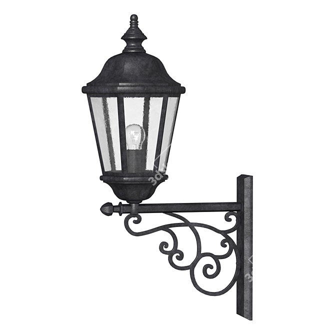 Polygon Outdoor Wall Lamp 3D model image 1