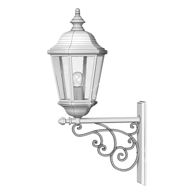 Polygon Outdoor Wall Lamp 3D model image 3