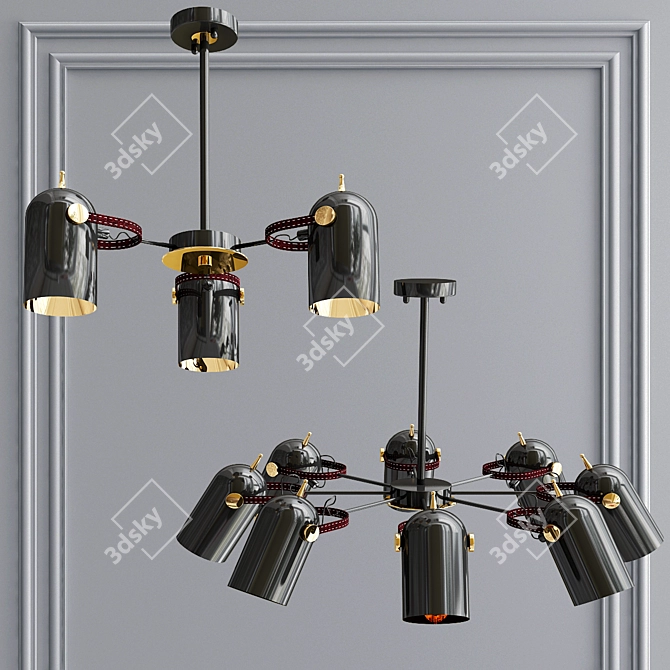 Modern Bullet B Pendant Lamp 3D model image 3